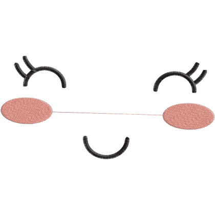 Matriz de Bordado Para Máscara de Proteção Carinha de Nuvens 